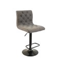 thumbnail image 2 of Heavenly Collection Grey Tufted Adjustable Stool For Dining Area, 2 of 11