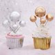 thumbnail image 4 of Bola de oro y plata de 10 piezas para decoración de tartas, taza de cumpleaños, Baby Shower, fiesta de cumpleaños de niños, suministros de recuerdo de boda, 4 of 4