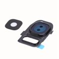 thumbnail image 2 of Lente de cámara de vidrio de repuesto para teléfono móvil + cubierta de marco para Samsung Galaxy S7/S7 Edge (negro), 2 of 8