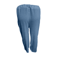 thumbnail image 4 of ANINEO Women's Casual Pants High Waisted Wide Leg Pants With Side Hollows Daily Wear Vacation Sports Comfortable Stretch Basic Trousers Solid Color Leisure Slacks, 4 of 6