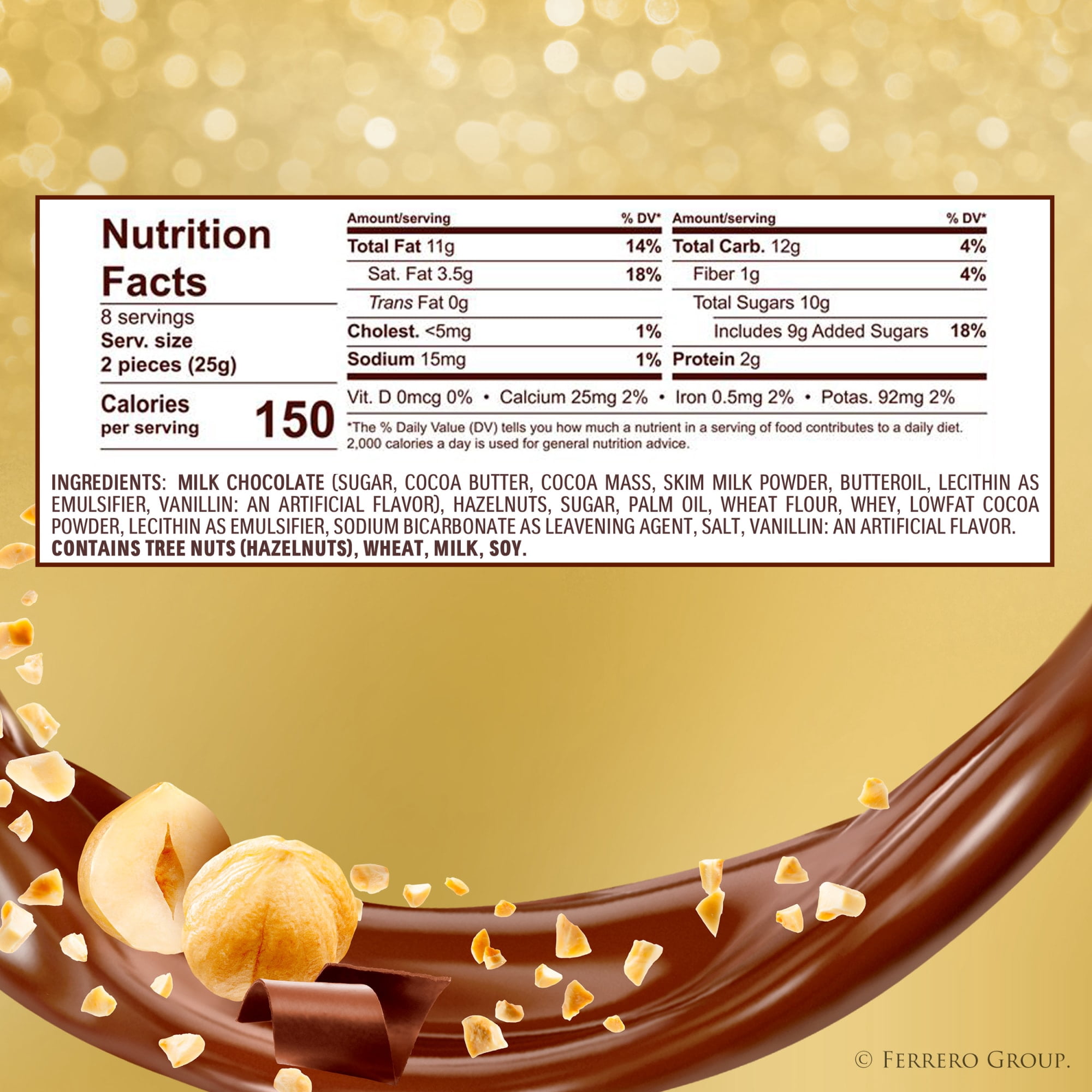 Ferrero Rocher Fine Hazelnut Chocolates, Valentine’s Day Heart Gift Box, 24 Piece Premium Chocolate for Gifting, 10.6 oz