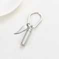 thumbnail image 2 of Cremation Jewelry Cylinder Urn Keychain for Ashes Memorial Pendant with Angel Wing Stainless Steel Keepsake, 2 of 6
