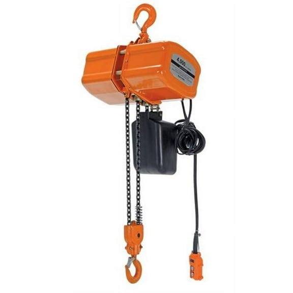 Vestil H-4000-1 1 Phase Economy Chain Hoist with Container- 4000 lbs