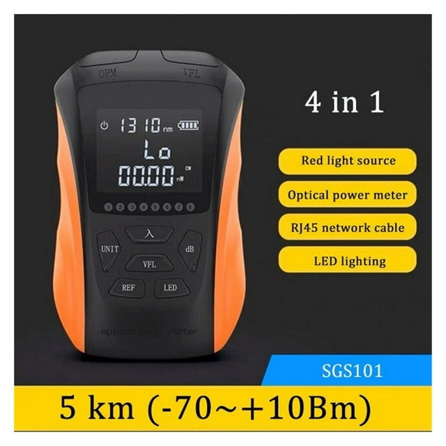 Mini 6 In 1 Optical Fiber Power Meter OPM Fiber Optical RJ45 Cable Tester Visual Fault Locator 30mw ,Test Precision
