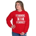 thumbnail image 3 of Feminine Not Feminist Conservative Women Crewneck Sweatshirt Brisco Brands X, 3 of 6