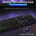 thumbnail image 4 of Keyboard and Mouse Combo, 104 Keys Wired gaming keyboard and mouse with Mouse Pad, Value RGB Backlit Keyboard Combo Set, Multimedia PC Gaming Keyboard, Office Keyboard for Gaming and Work, Black, 4 of 7