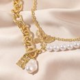 thumbnail image 5 of Guodhu Layered Pearl Necklaces for Women Boho Necklaces Dainty Stackable Layered Chain Necklace Jewelry Paperclip Chain Necklace, 5 of 5