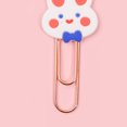 thumbnail image 5 of Bookmark Clips Cute Cartoon Pattern Metal Soft Rubber Light Portable Office Clips for Classification Blue Bow Bunny, 5 of 5