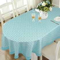 Sage Green Oval Tablecloth for Oval Table Smaller Than 54 x 78 inches, Waterproof Table Cloths for Dining Room Indoor Outdoor Table Cloth - 60x84in