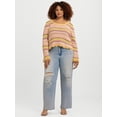 thumbnail image 3 of Jessica Simpson Women's Plus Size Rosa Mid Rise Relaxed Straight Leg Jeans, 31.5" Inseam, Sizes 16W-24W, 3 of 5
