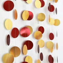 Cheerland Paper Circle Garland, 52ft, Gold, Burgundy, Red, Wedding, Birthday