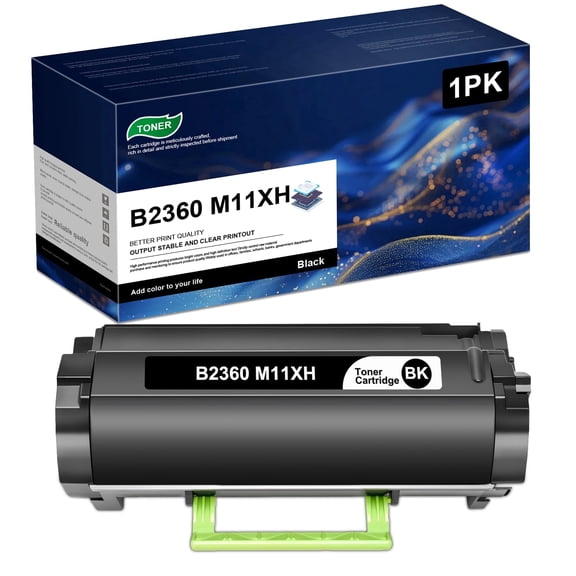 B2360 M11XH Toner Cartridge with chip Compatible for Dell B2360 M11XH for B2360 B2360d B2360dn B3460dn B3465dn B3465dnf Printer High Yield Ink (1-Pack Black)