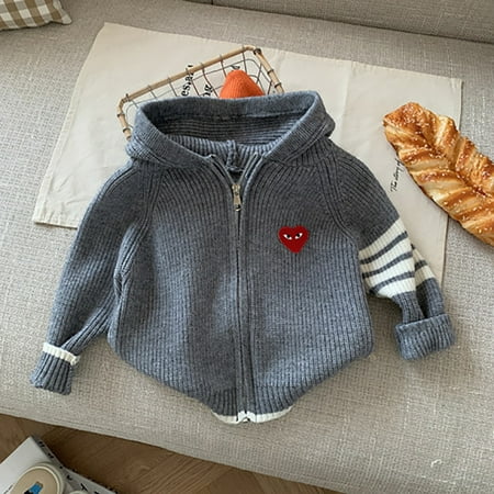 

Children’s heavy sweater Korean children’s knitwear sweater for girls’ autumn and winter hooded knitwear aged 0-6 years