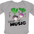 thumbnail image 4 of Inktastic Turnip the Music Partying Vegetables Boys or Girls Long Sleeve Baby Bodysuit, 4 of 5