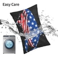 thumbnail image 5 of Kdxio Cotton Pillow Cases 16"x24" Pillowcases,Soft and Breathable Bedroom Pillow Cases-Shark With USA Flag-No Pillow Core, 5 of 5