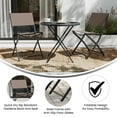 thumbnail image 5 of Flash Furniture Set of 2 Commercial Grade Indoor/Outdoor Folding Chairs with Brown Flex Comfort Material Backs and Seats and Black Metal Frames, 5 of 17