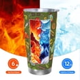 thumbnail image 5 of Lsque Camping 1 Pattern 20oz Car Cup with Lid and Straw, Insulated Coffee Cup with Straw Topper, Spill Proof Travel Coffee Mug, Stainless Steel Tumble-Without Straw, 5 of 8