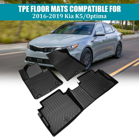 Custom Making Car Floor Mats Compatible With Kia Optima 2016-2020,All Weather Protection TPE Rubber Floor Liners Set