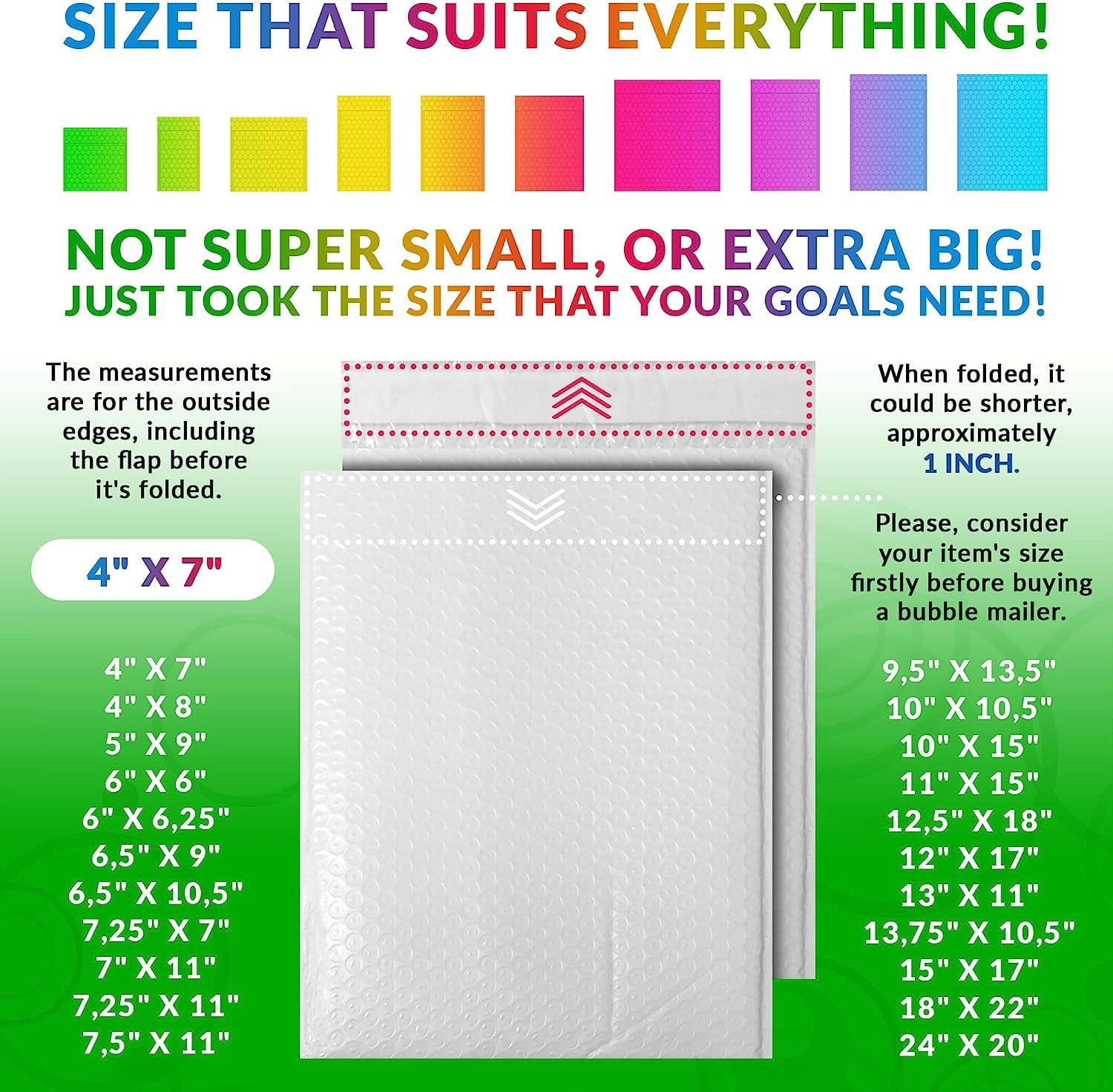 White Poly Bubble Mailers 4x8 Inches - Pack Of 25 Padded Shipping Envelopes #000 Waterproof