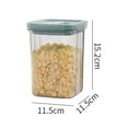 thumbnail image 3 of Airtight Food Storage Containers with Lids, Kitchen Pantry Organization Canisters for Cereal Flour Sugar, Stackable Dry Food Canisters Green, 3 of 3