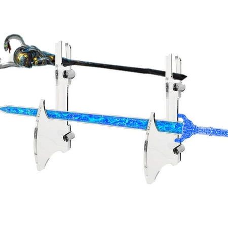 

Fovolat Acrylic Saber Display Holder Easy to Install Wall Mount Wand Storage Rack Easy to Install Two-Layer Acrylic Saber Bracket Great Home Decoration pretty good