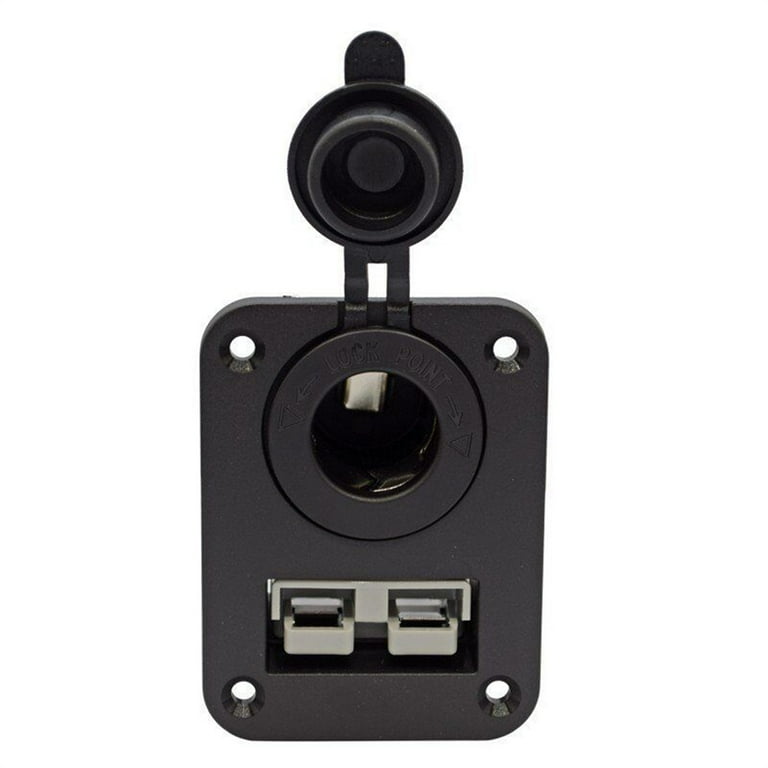 flush mount cigarette lighter socket Phyun 50A Plug Cigarette Lighter Socket Charger Flush Mount Recessed Plate  For Anderson Plug Caravan Camper Boat Truck