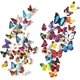 thumbnail image 1 of 80 unidades de pegatinas de pared de mariposa-decoración de mariposas 3d compatible con pegatinas murales extraíbles de pared decoración del hogar habitación de niños decoración del dormitorio Afortunado Sencillez, 1 of 5