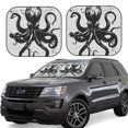 thumbnail image 1 of Bingfone Abstract Ink Octopus Windshield Sun Shade 2-Piece Foldable Car Front Window Sunshade for Most Sedans SUV Truck-Large, 1 of 6
