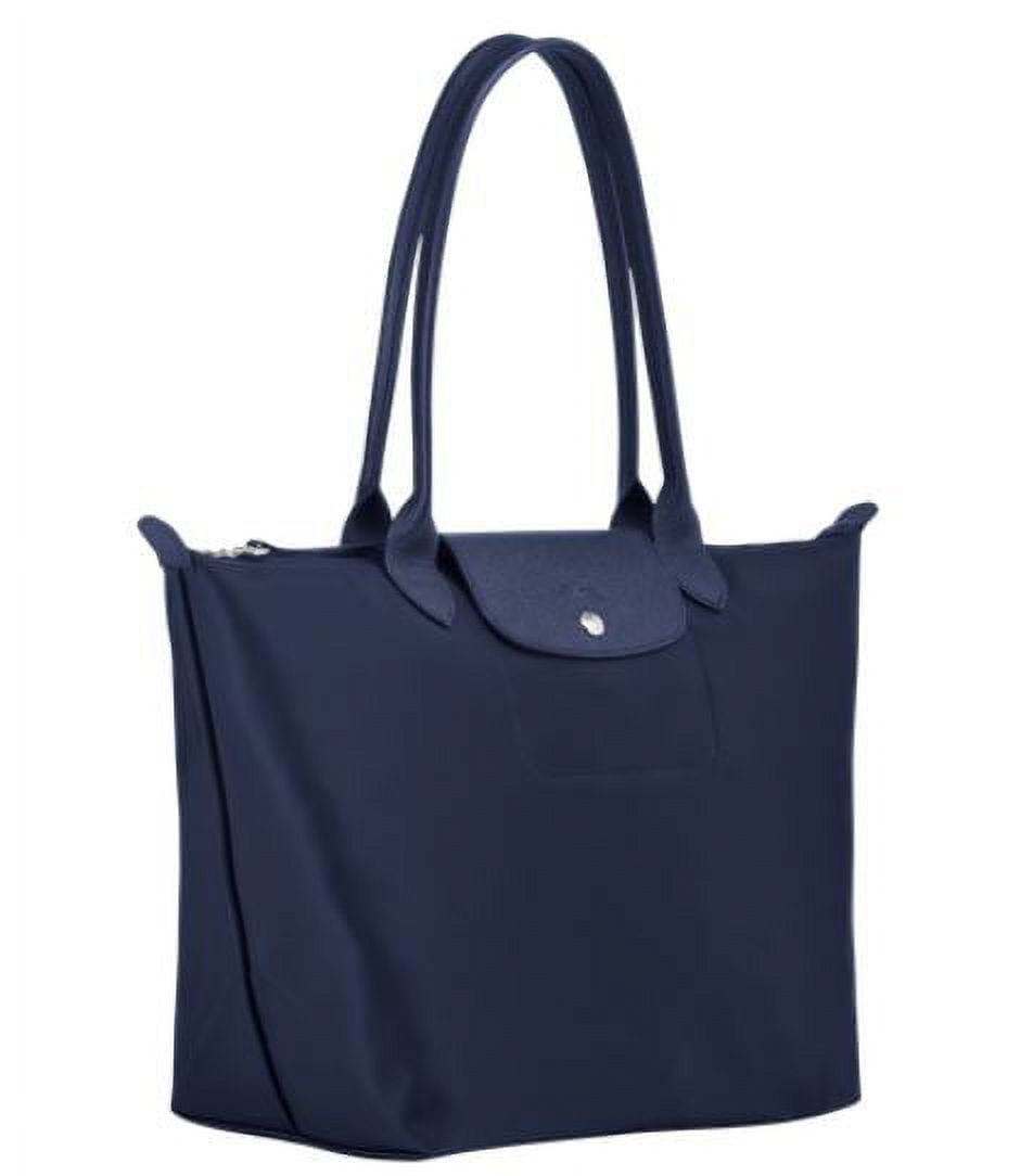 Longchamp Le Pliage Neo Small Nylon Pouch In Navy Blue/silver