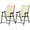 Beige, variant on Outsunny 2-Piece Folding Dining Chair Set with Armrests, Black