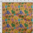 thumbnail image 3 of oneOone Cotton Jersey Orange Fabric Kitten Cats Sewing Material Print Fabric By The Yard 58 Inch Wide-5EQ, 3 of 4