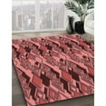 thumbnail image 3 of Ahgly Company Machine Washable Indoor Rectangle Transitional Cranberry Red Area Rugs, 3' x 5', 3 of 7