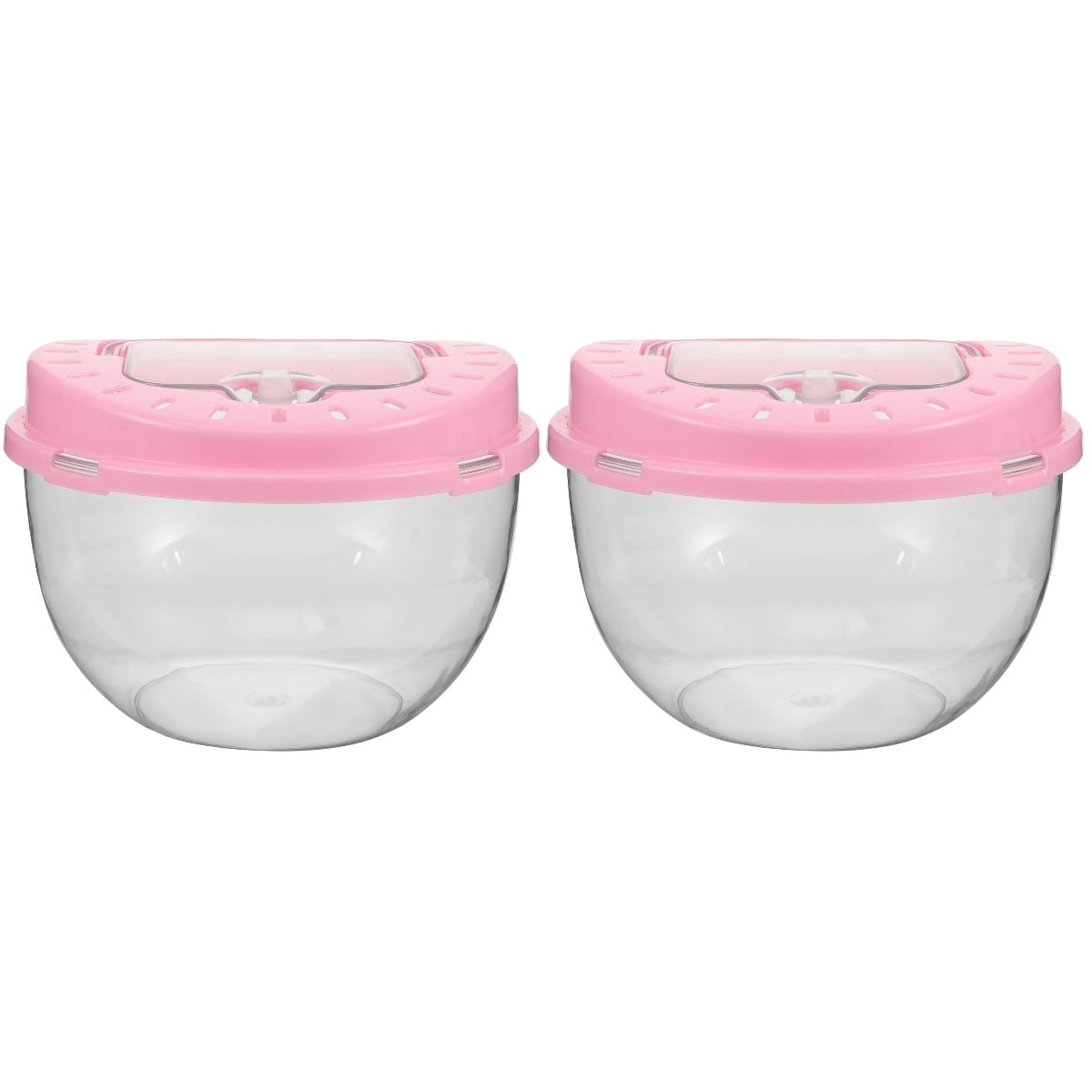 FOMIYES Pink Plastic Hamster Travel Case for Storage and Outdoor Use 2Pcs