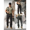 thumbnail image 4 of POENTAB Men's Fleece Lined Outdoor Cargo Hiking Pants Camo Winter Water Resistant Snow Ski Work Pant with Zipper Pockets, 4 of 6