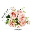 thumbnail image 3 of Deal of The Week Usloyux Artificial Silk Peony Flower Bouquet For Wedding, Valentine'S Day, Home & Party Decor, Realistic Faux Floral Arrangement, No Maintenance,Pink, 3 of 6