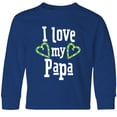 thumbnail image 3 of Inktastic I Love My Papa- Hearts Long Sleeve Youth T-Shirt, 3 of 5