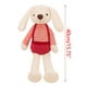 thumbnail image 2 of Juguete de peluche de conejo de orejas largas rojo, adorno de muñeco de peluche, 2 of 2