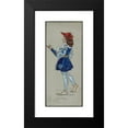 thumbnail image 2 of Plinio Codognato 13x24 Black Modern Framed Museum Art Print Titled - A Man Stands Facing Away with Hand Upraised Wearing a Blue Doublet, Hose and a Red Hat, 2 of 5