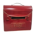 thumbnail image 1 of DimyFew Wall Mount Briefcase Mailbox Metal Vintage Mailbox for Outside Home Entryway Red, 1 of 8