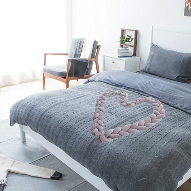 Almohada Trenzada Protectora Para Cama - Anticolisiones Para Bebés - Material Suave De Algodón Y Franela - Varios Tamaños Hasta 5m