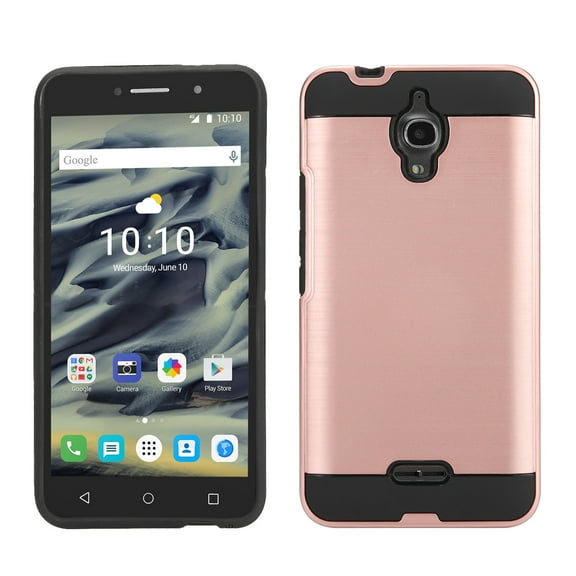 Alcatel Pixi Theatre OT-5098O Case, Slim Armor Hybrid Cover [Scratch/Dust Proof] Defender Dual Layer Shockproof Protection Case (VGC Rose Gold)
