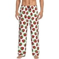 thumbnail image 2 of Goofa Hand Drawn Strawberry Printed Soft Pajama Pants for Men, Wide Leg Comfy Casual Lounge Yoga Pants-XX-Large, 2 of 9