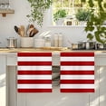 thumbnail image 4 of Red Stripes Microfiber Kitchen Towel, Simple Red White Texture Soft Absorbent Dish Towels, Quick Drying Washable Dishcloths for Kitchen Cleaning, Drying Dishes, 18x28 Inches, 4 of 9