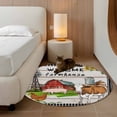 thumbnail image 2 of Small Round Rug 3Ft Washable Non-Slip, Farmhouse Cow Circle Area Rugs for Living Room Bedroom, Country Sunflowers Pig Cabin Barn Wooden Indoor Floor Mats Carpet Runner for Home Decor, 2 of 8