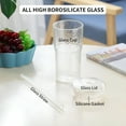 thumbnail image 7 of ACDANC Glass Cups with Lids and Glass Straws,20 Oz High Borosilicate Tumbler Glass Iced Coffee,Wide Mouth Smoothies,Bubble Tea,Juice,Milk,Cocktails Jars,Travel Mugs, 7 of 7