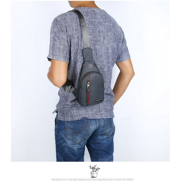 Bolsa de pecho impermeable liwang para hombres y mujeres mochila informal simple púrpura