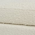 thumbnail image 5 of Maklaine Upholstered Ivory White Bench Oval Storage 43.5"x10"x19" Assembled, 5 of 18