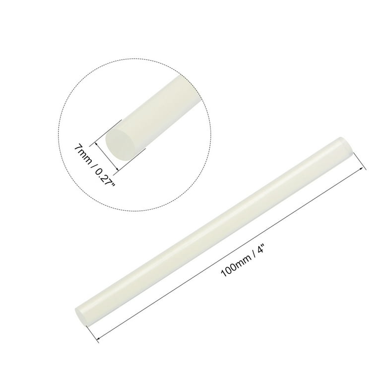 SHALL Mini Hot Glue Sticks, 0.27” Dia x 4” Long, 220-pack Clear