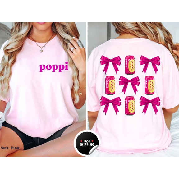 Poppi Strawberry Lemon Shirt: Coquette Bow Trendy Tee