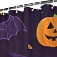 thumbnail image 3 of Halloween Pumpkin Bat Pattern Shower Curtain 72"x84" ,Bathroom Decorative Shower Curtains Set with 12 Hooks,Modern Waterproof Washable Shower Curtain, 3 of 6